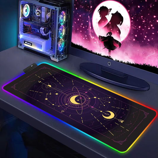 Xxl Mouse Pad Cute Tarot Card Gaming Keyboard Desktops 900X400 Pc Gamer Desk Accessories Office Computer Mat Rgb Mousepad