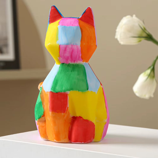 Paint Your Own Cat/Deer Lamp Art Kit Art Supplies DIY Cat/Deer Crafts Night Light Gifts for Kids