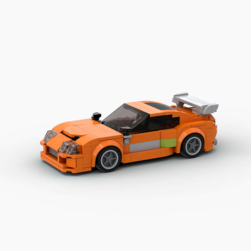 263Pcs MK4 Supra Moc Fast Furious Speed Champions Racer Cars City Sports Vehicle Building Blocks Creative Toys Boys